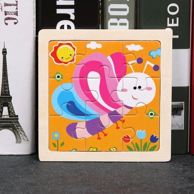 Puzzle 3d Montessori en bois pour bébés : ANIFRI - bebemam.com