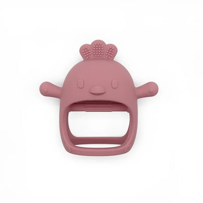 Anneau dentition baby stiff rose fonce