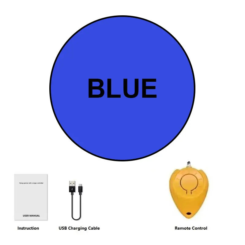 Balle volante lumineuse hover ball bleu