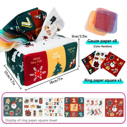 Boite a Mouchoirs bebe crinkly noel