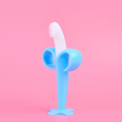 Brosse a dent bebe banane safe toddle bleu