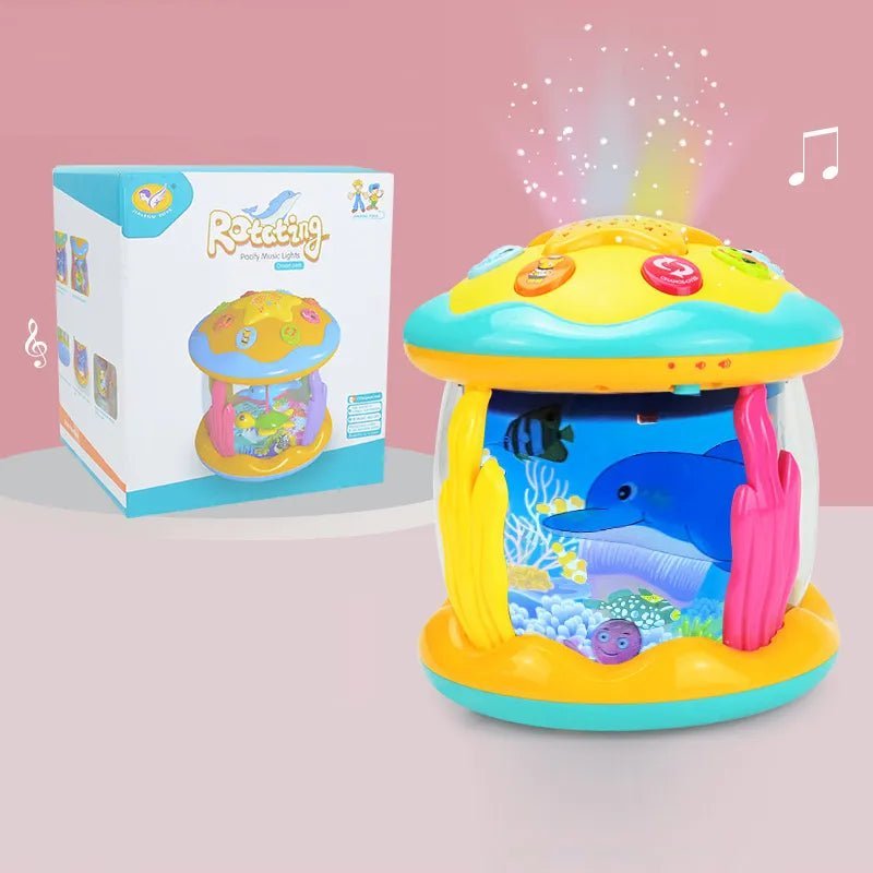 Jouets musicaux avec projecteur drum toy bleu