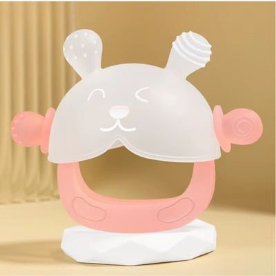 anneau de dentition rose et blanc