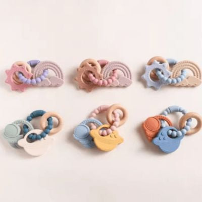 anneau de dentition silicone eveil bebe