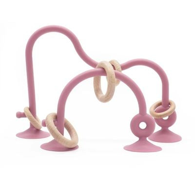 anneau de dentition silicone rose