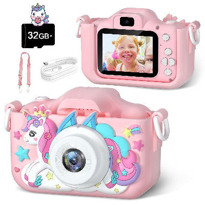 appareil photo enfants licorne rose