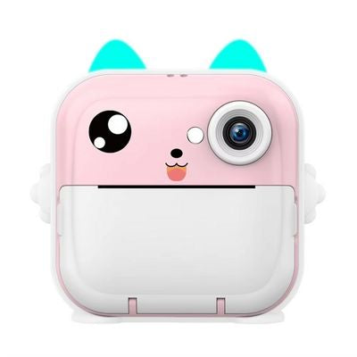 appareil photo instantane enfant chat rose
