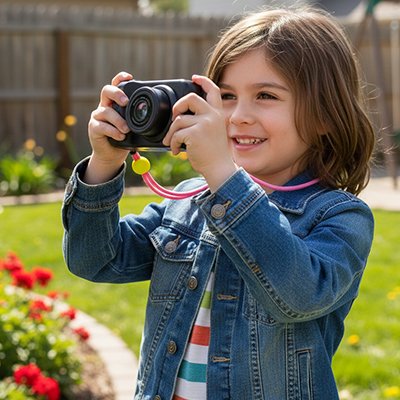 appareil photo pour enfant objectif frontal central