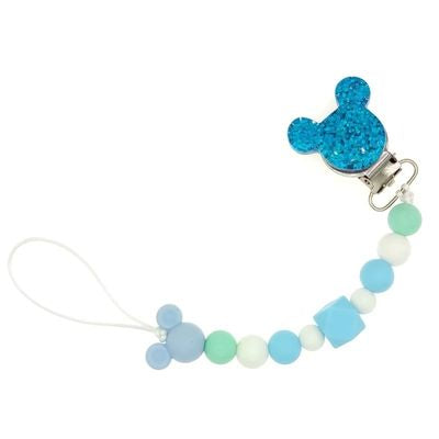 attache tetine bleus clairs