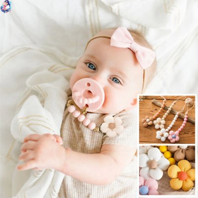 Attache tétine Fleur Baby Flower - bebemam.com