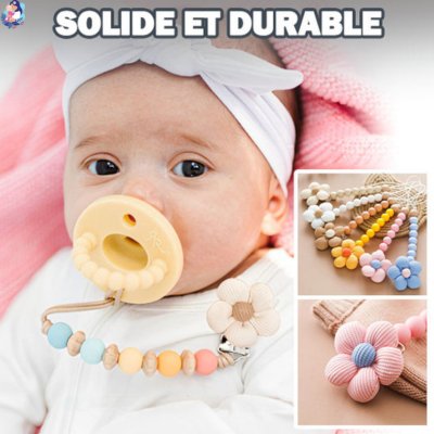 Attache tétine Fleur Baby Flower - bebemam.com