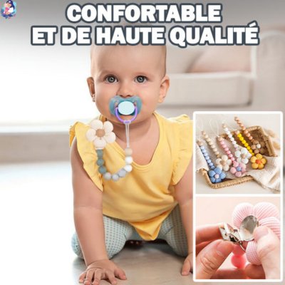Attache tétine Fleur Baby Flower - bebemam.com