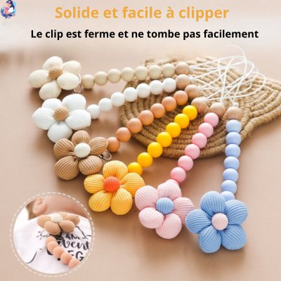 Attache tétine Fleur Baby Flower - bebemam.com
