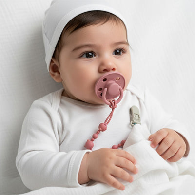 attache tetine perles texturees