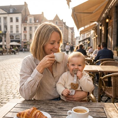 attache tetine style neutre et elegant