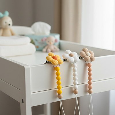 attache tetine systeme de fixation universel