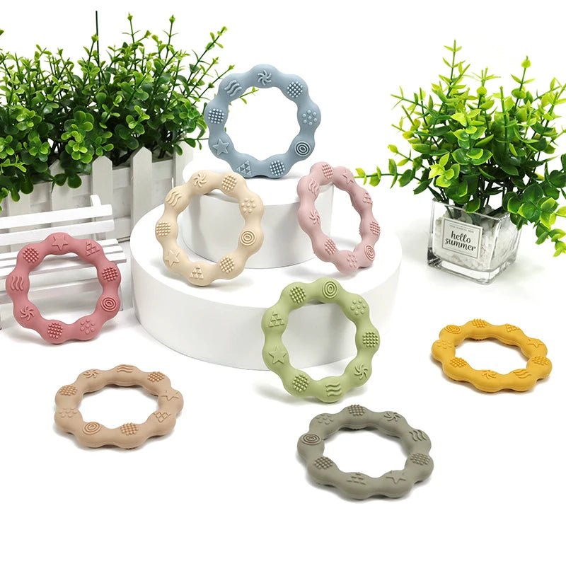 Baby Teether Health Care Molar Toy Tactile Cognition Food Grade Silicone Newborn Grip Teething Toys Baby Shower Gift BPA Free - bebemam.com