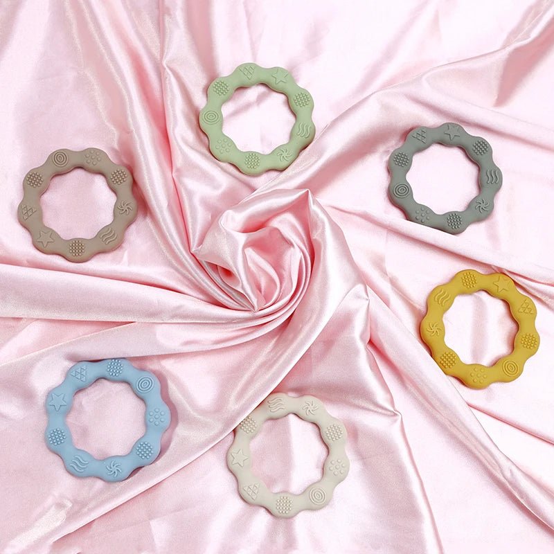 Baby Teether Health Care Molar Toy Tactile Cognition Food Grade Silicone Newborn Grip Teething Toys Baby Shower Gift BPA Free - bebemam.com
