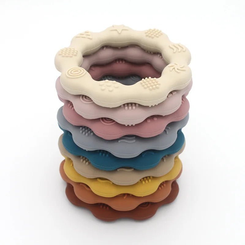 Baby Teether Health Care Molar Toy Tactile Cognition Food Grade Silicone Newborn Grip Teething Toys Baby Shower Gift BPA Free - bebemam.com