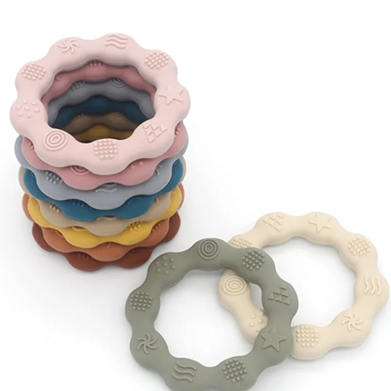Baby Teether Health Care Molar Toy Tactile Cognition Food Grade Silicone Newborn Grip Teething Toys Baby Shower Gift BPA Free - bebemam.com