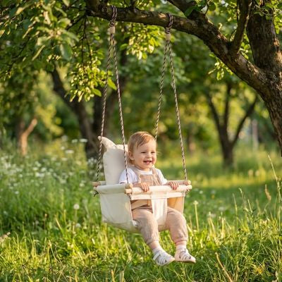 Balançoire suspendue en bois | Certifiée CE