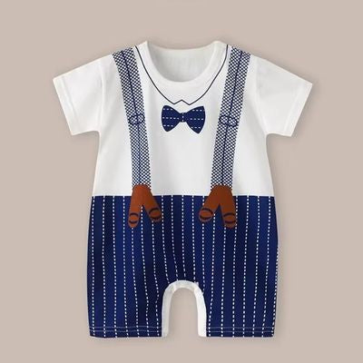 barboteuse gentleman bleu