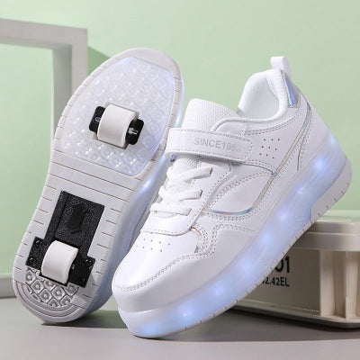 Basket roller enfant | Chaussures à roulettes LED