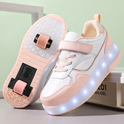 Basket roller enfant | Chaussures à roulettes LED