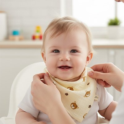 bavoir bandana matiere douce au toucher