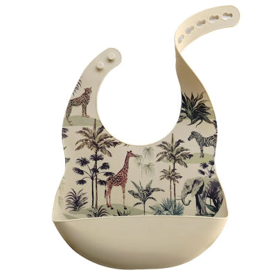 bavoir bebe girafe beige