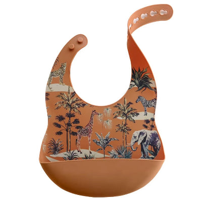 bavoir bebe girafe marron