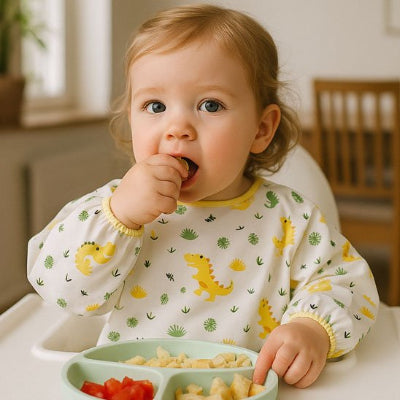 bavoir bebe poignets elastiques resserres