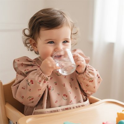 bavoir manche longue coupe ample et confortable