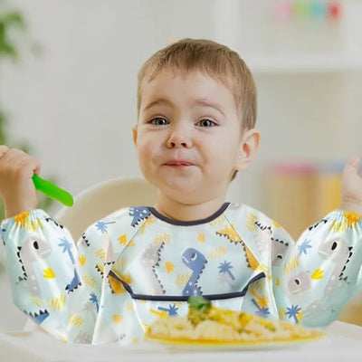 bavoir manche longue manches longues elastiquees