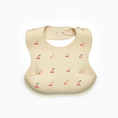 bavoir silicone cerise