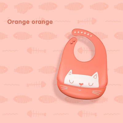 bavoir silicone chat rouge