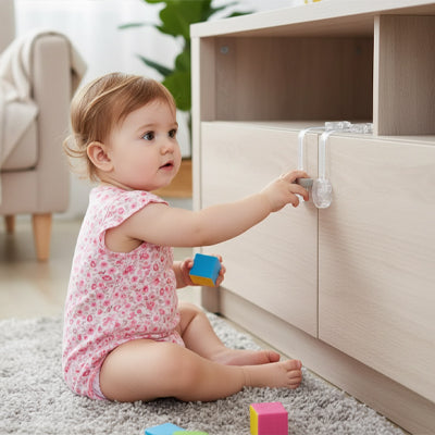 bloque porte pour bebe transparent long