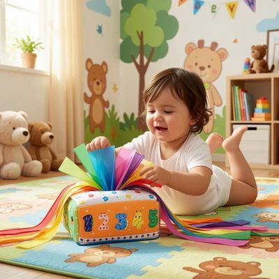 Boîte à Mouchoirs bébé | Sensoriel & Éducatif