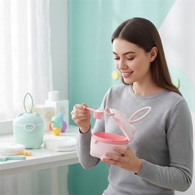 boite doseuse lait design compact et portable