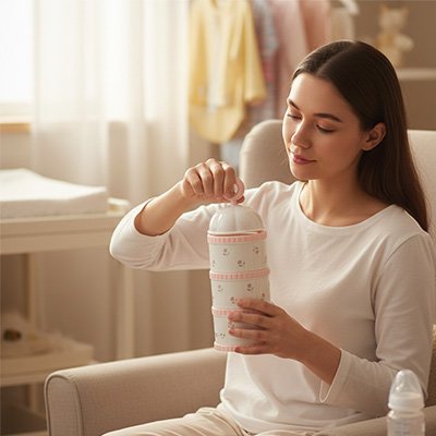 boite doseuse lait systeme de versement precis