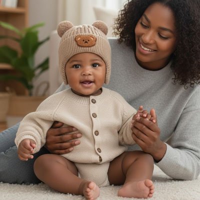 bonnet bebe tricot en maille fine