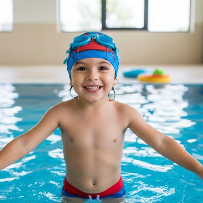 bonnet de bain enfant visibilite accrue