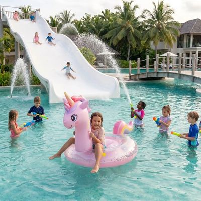 bouee enfant licorne rose 