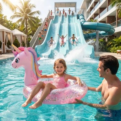 bouee enfant rose aquatique
