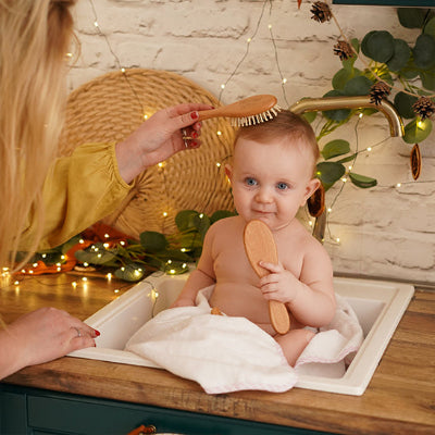 brosse cheveux bebe esthetique naturelle
