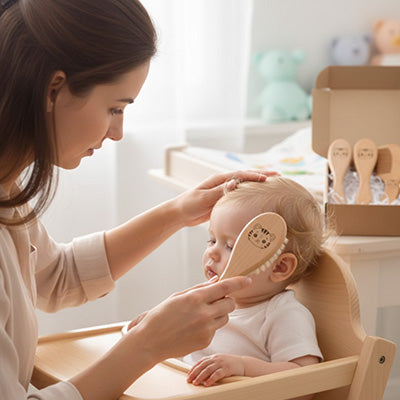 brosse cheveux pour bebe emballage soigne