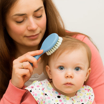 brosse cheveux pour bebe poils souples en fibres naturelles