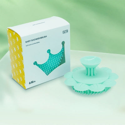 brosse cheveux pour bebe shower brush bleu