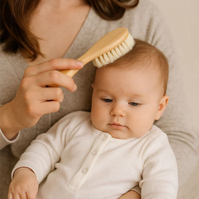 brosse cheveux pour bebe stimulation douce 