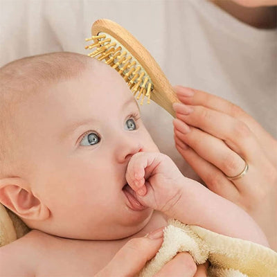 brosse cheveux bebe fabrication en bois naturel